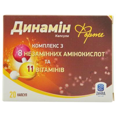Динамин форте капсулы, 20 шт.: цена, инструкция, применение, отзывы