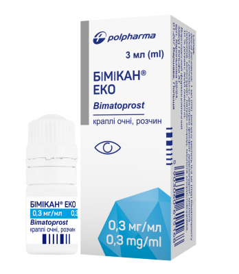 Бимикан Эко капли для глаз, 0,3 мг/мл, 3 мл : цена, инструкция, применение, отзывы