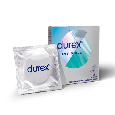 картинка Презервативы Durex (Дюрекс) Invisible ультратонкие для максимальной чувствительности №3 от магазина Аптека24