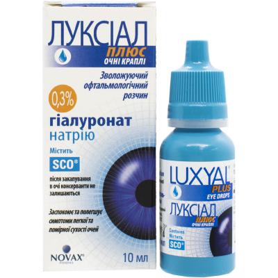 Луксиал Плюс капли глазные, 10 мл: цена, инструкция, применение, отзывы