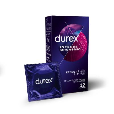 картинка Презервативы Durex (Дюрекс) Intense Orgasmic рельефные с стимулирующим гелем-смазкой для усиления оргазма №12 от магазина Аптека24