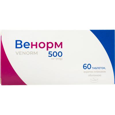 Венорм таблетки по 500 мг, 60 шт.: цена, инструкция, применение, отзывы