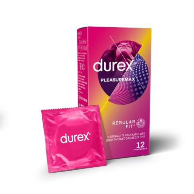 картинка Презервативы Durex (Дюрекс) Pleasuremax с ребрами и точками для дополнительного удовольствия №12 от магазина Аптека24