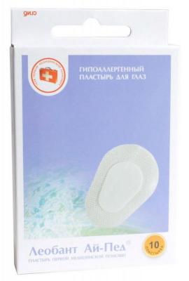картинка Леобант Ай-Пед пластырь глазной стерильный гипоаллергенный на нетканой основе 57мм х 82мм, 10 шт. от магазина Аптека24