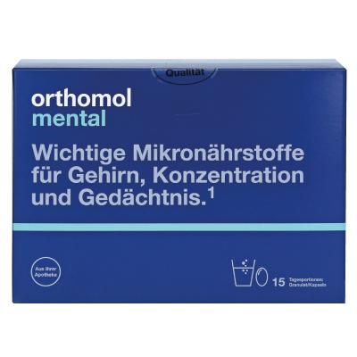 Orthomol Mental  (обмін речовин та розумова діяльність) 15 днів: цена, инструкция, применение, отзывы