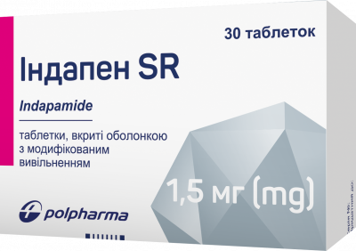 Индапен SR таблетки от повышенного давления по 1,5 мг, 30 шт.: цена, инструкция, применение, отзывы