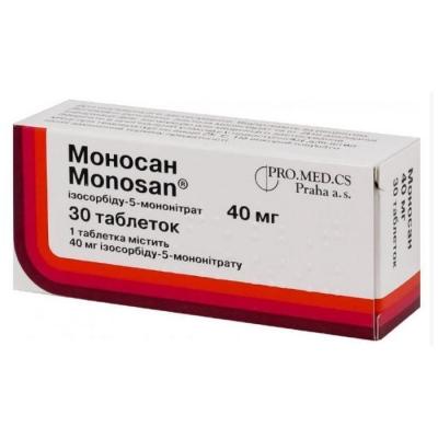 Моносан таблетки по 40 мг, 30 шт.: цена, инструкция, применение, отзывы