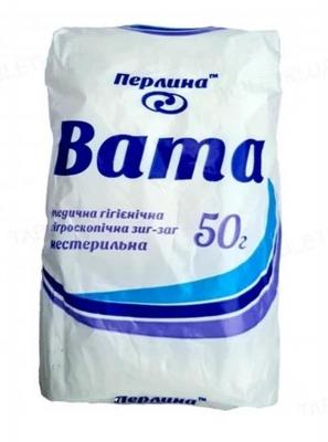 картинка Вата нестерильная зиг-заг, 50 г - Перлина от магазина Аптека24