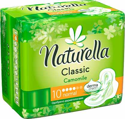 Купить NATURELLA Classic Normal Single гигиенические прокладки с крылышками с ароматом Camomile, 10 шт. в Украине: цена, инструкция, применение, отзывы