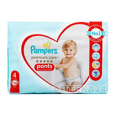 Купить PAMPERS дет.подгуз.-трусики Premium Care Pants Maxi (9-15кг) №38 в Украине: цена, инструкция, применение, отзывы