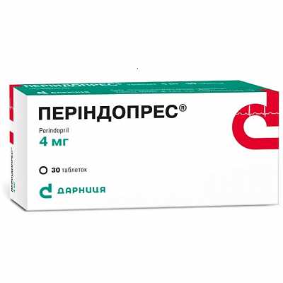 Купить Периндоприл-Дарница таблетки по 4 мг, 30 шт. в Украине: цена, инструкция, применение, отзывы