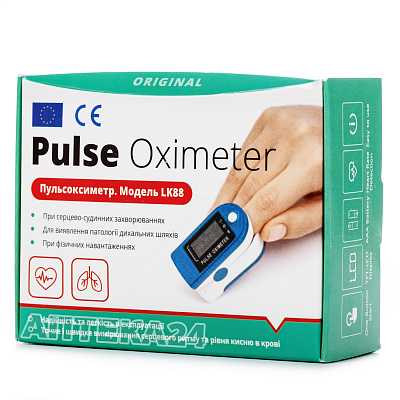 картинка Пульсоксиметр пальчиковый Fingertip Pulse оximeter LК88 от магазина Аптека24