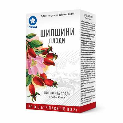 Купить Шиповника плоды пак.3г №20 в Украине: цена, инструкция, применение, отзывы