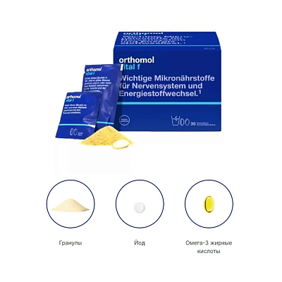 Купить Orthomol Vital F гран.(для жінок) 30 днів в Украине: цена, инструкция, применение, отзывы
