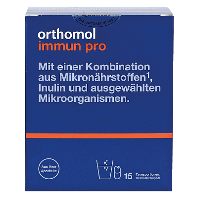 Купить Orthomol Immun pro /гранули/ (відновлення порушень кишкової мікрофлори та імунітету) 15 днів в Украине: цена, инструкция, применение, отзывы