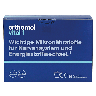 Купить Orthomol Vital F гран.(для жінок) 15 днів в Украине: цена, инструкция, применение, отзывы