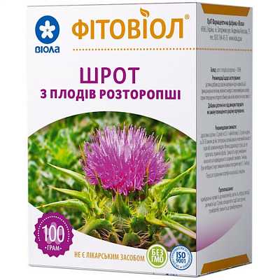 Купить Шрот из плодов расторопши в пачке, 100 г  в Украине: цена, инструкция, применение, отзывы