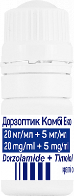 Купить Дорзоптик Комби Эко капли для глаз, 20мг/мл + 5мг/мл, 5 мл в Украине: цена, инструкция, применение, отзывы