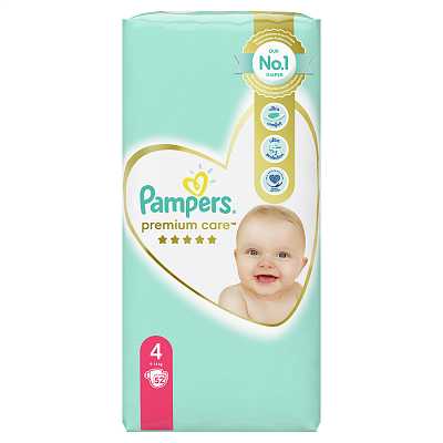Купить PAMPERS Premium Care Maxi детские подгузники (9-14кг) Эконом, 52 шт. в Украине: цена, инструкция, применение, отзывы