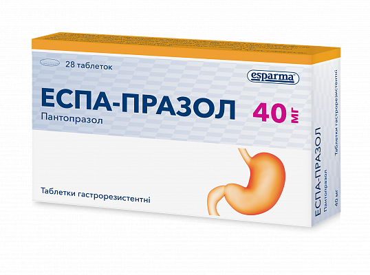 Купить Эспа-Празол таблетки гастрорезистентные по 40 мг, 28 шт. в Украине: цена, инструкция, применение, отзывы